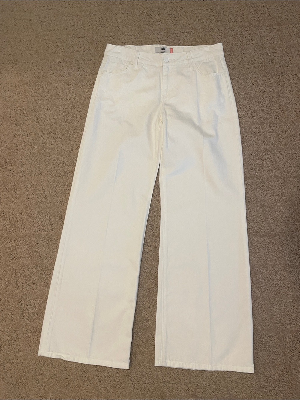 CAbi Women's White Wide-Leg Jeans